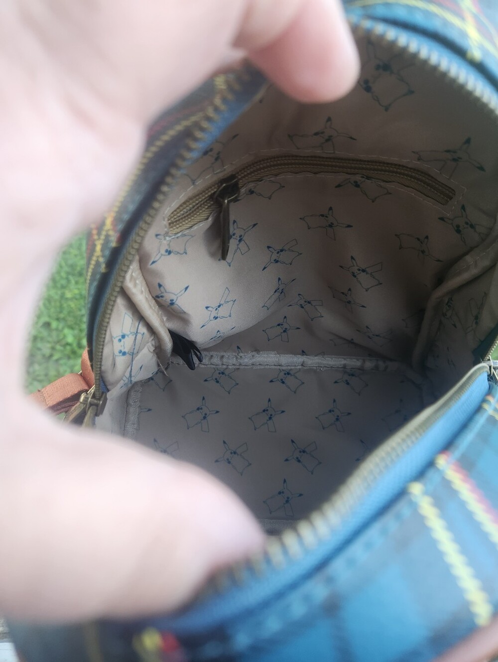 Loungefly Pokémon Pikachu Tartan Plaid Mini Backpack Preloved - Picture 3 of 11